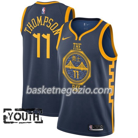 Canotte Bambino Golden State Warriors Klay Thompson 11 2018-19 Nike City Edition Navy Swingman
